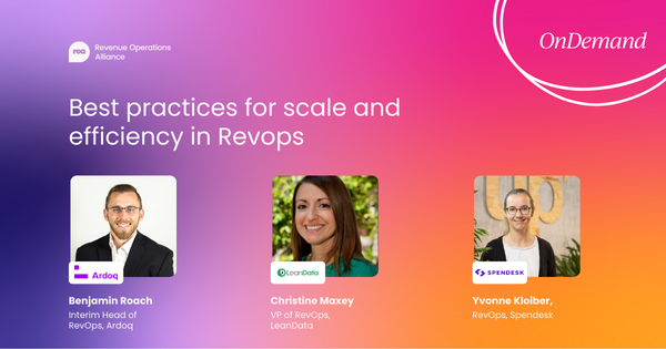Best practices for scale and efficiency in RevOps.